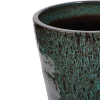 Libra Interiors Mederno Green Ceramic Tall Planter