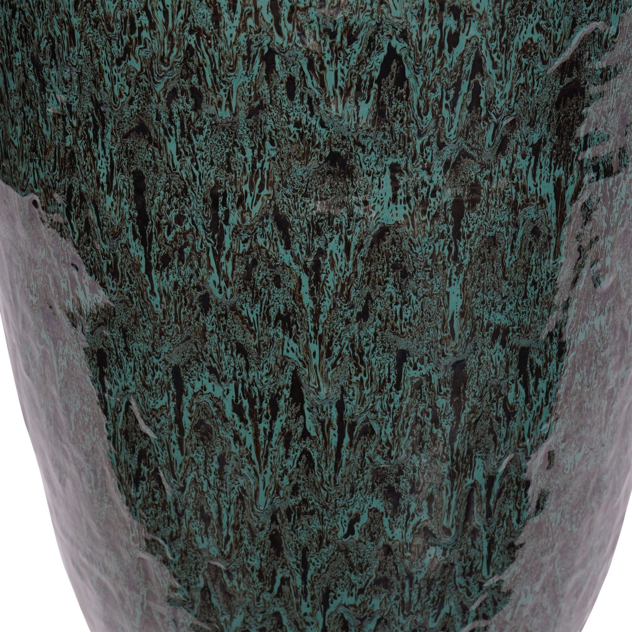 Libra Interiors Mederno Green Ceramic Tall Planter