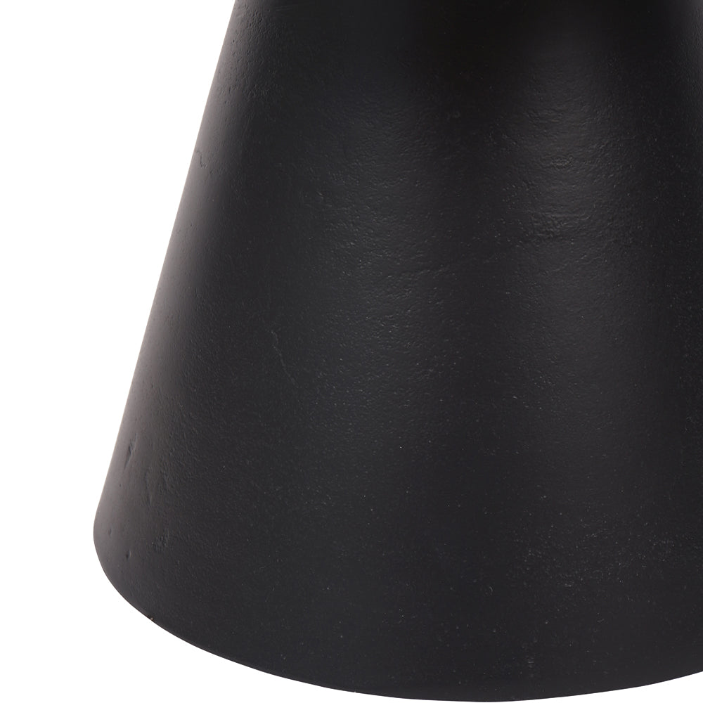 Clifton II Round Coffee Table - Charcoal Black & Dark Travertine Libra 5