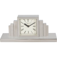 Libra Interiors Plaza Nickel Mantel Clock