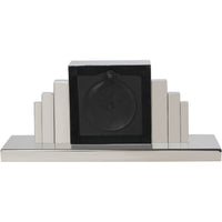 Libra Interiors Plaza Nickel Mantel Clock