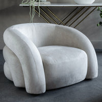 Libra Interiors Casa Curved Snug Chair Cream