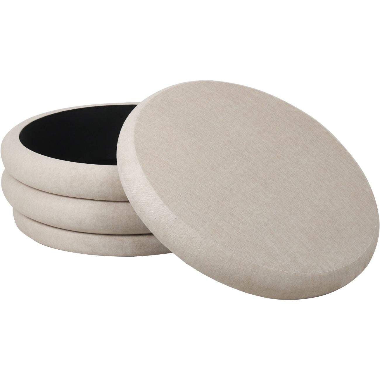 Libra Interiors Casa Storage Ottoman Cream