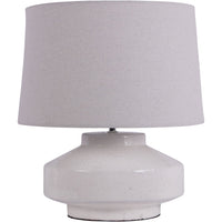 Libra Interiors San Sebastian Terracotta Table Lamp White