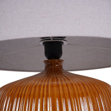 Libra Interiors Bruno Ceramic Table Lamp Burnt Ochre