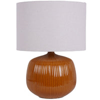 Libra Interiors Bruno Ceramic Table Lamp Burnt Ochre