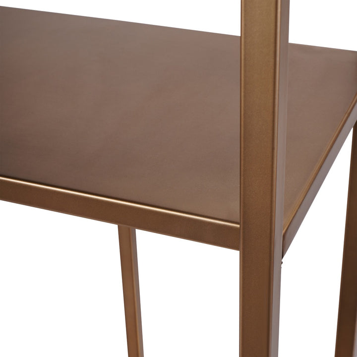 Brooks Tall Shelving Unit - Brushed Champagne