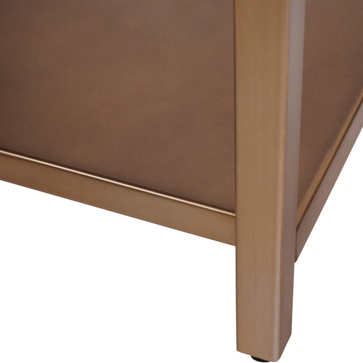Brooks Tall Shelving Unit - Brushed Champagne