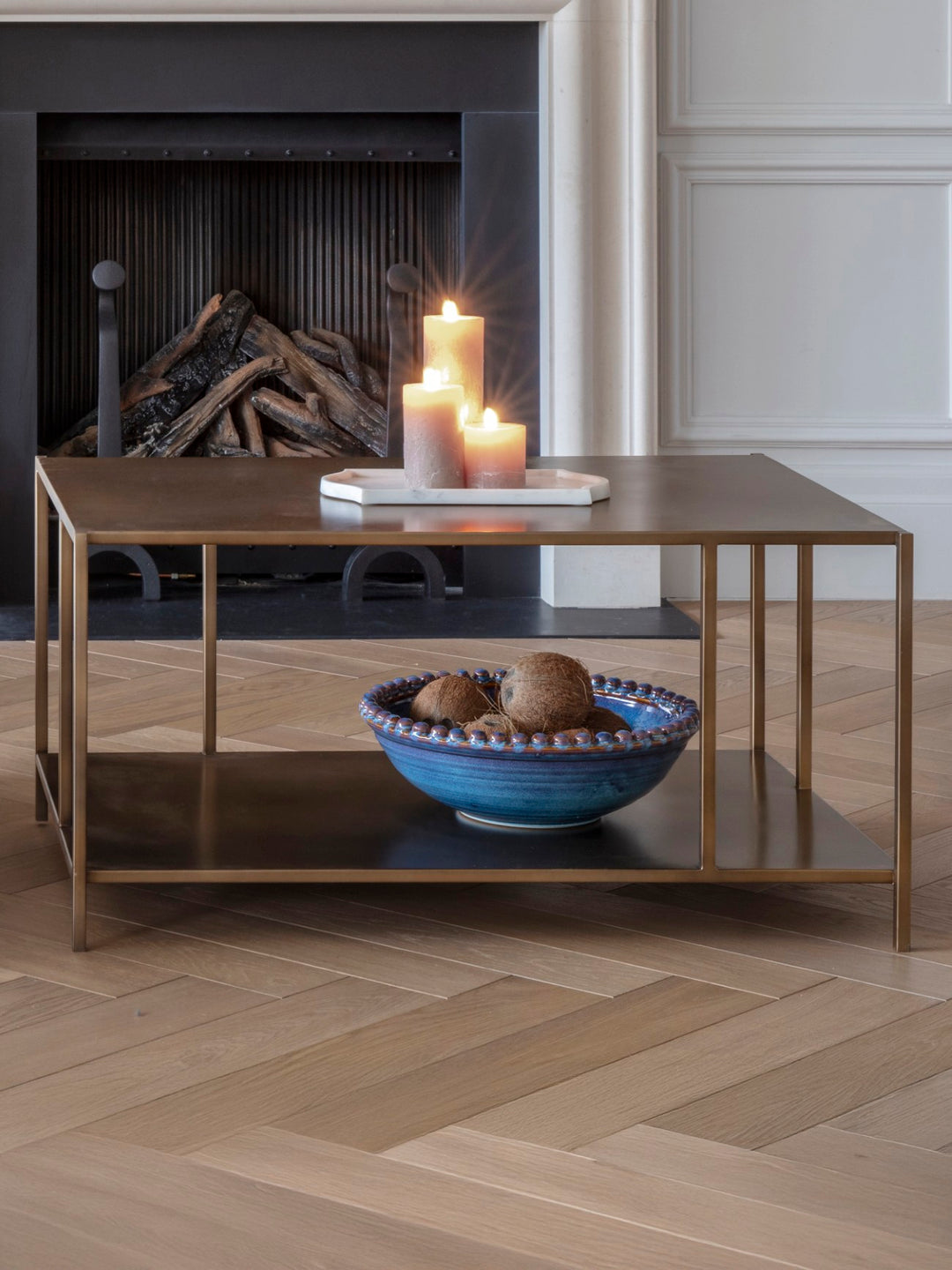 Brooks Coffee Table - Brushed Champagne