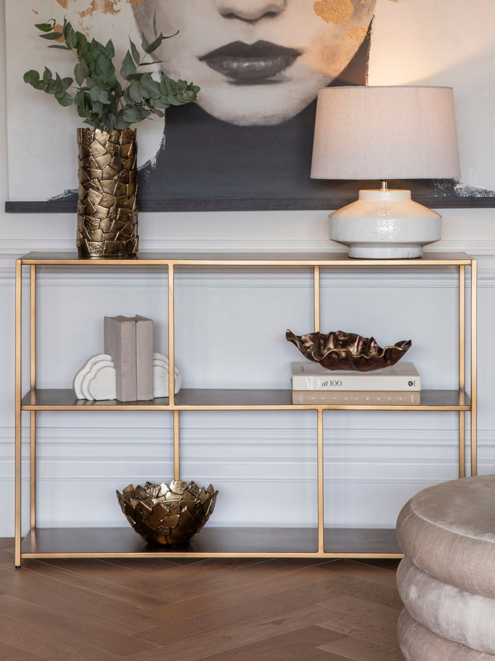Brooks Console Table - Brushed Champagne