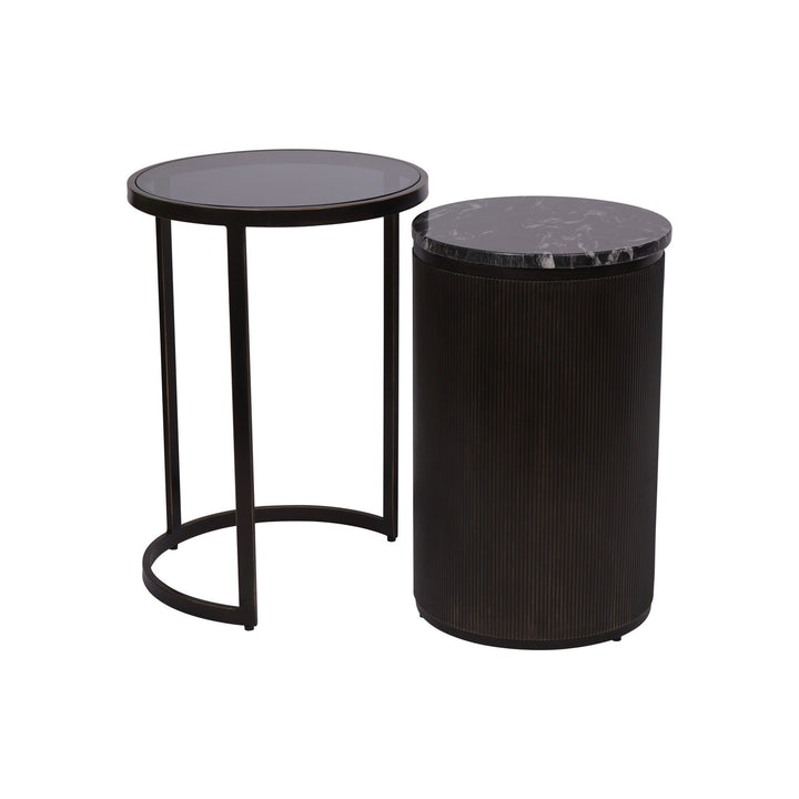 Belvedere Set of 2 Nesting Side Tables - Black Libra 1