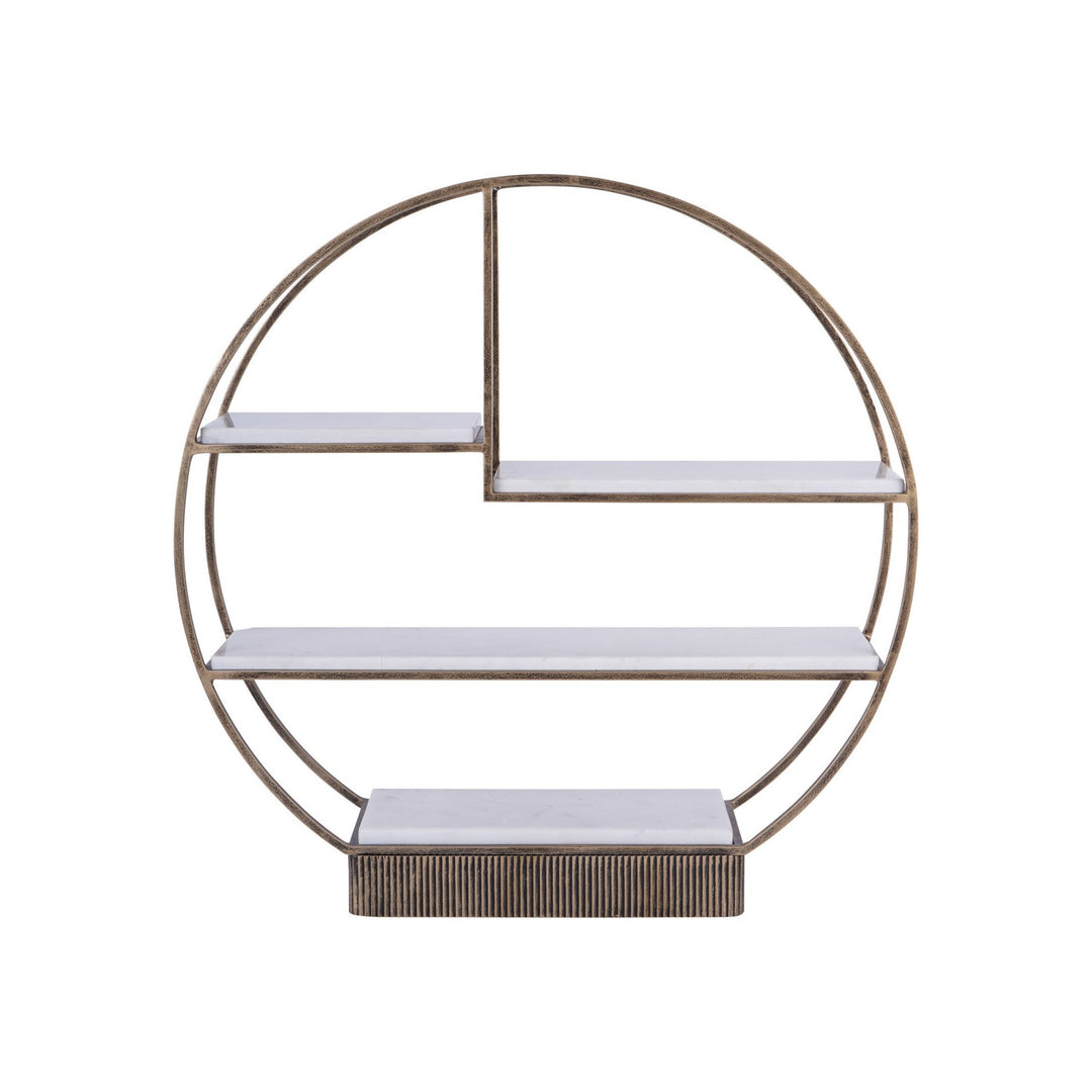 Belvedere Multi Tier Buffet Marble Stand - Aged Gold Libra 1