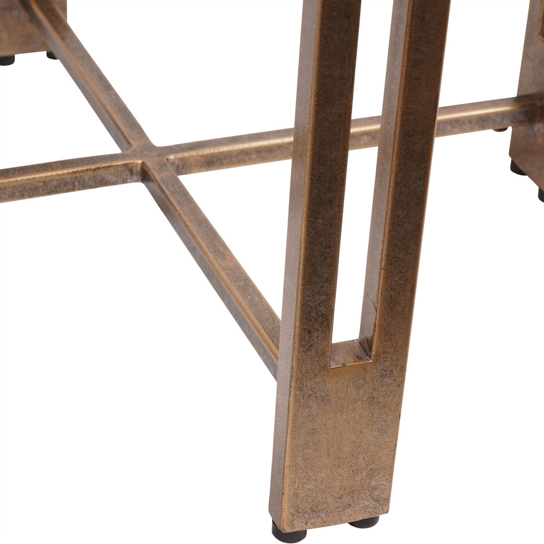 Dalston Side Table - Black Wood & Champagne Libra 5