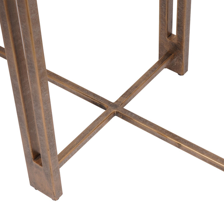 Dalston Console Table - Black Wood & Champagne Libra 5