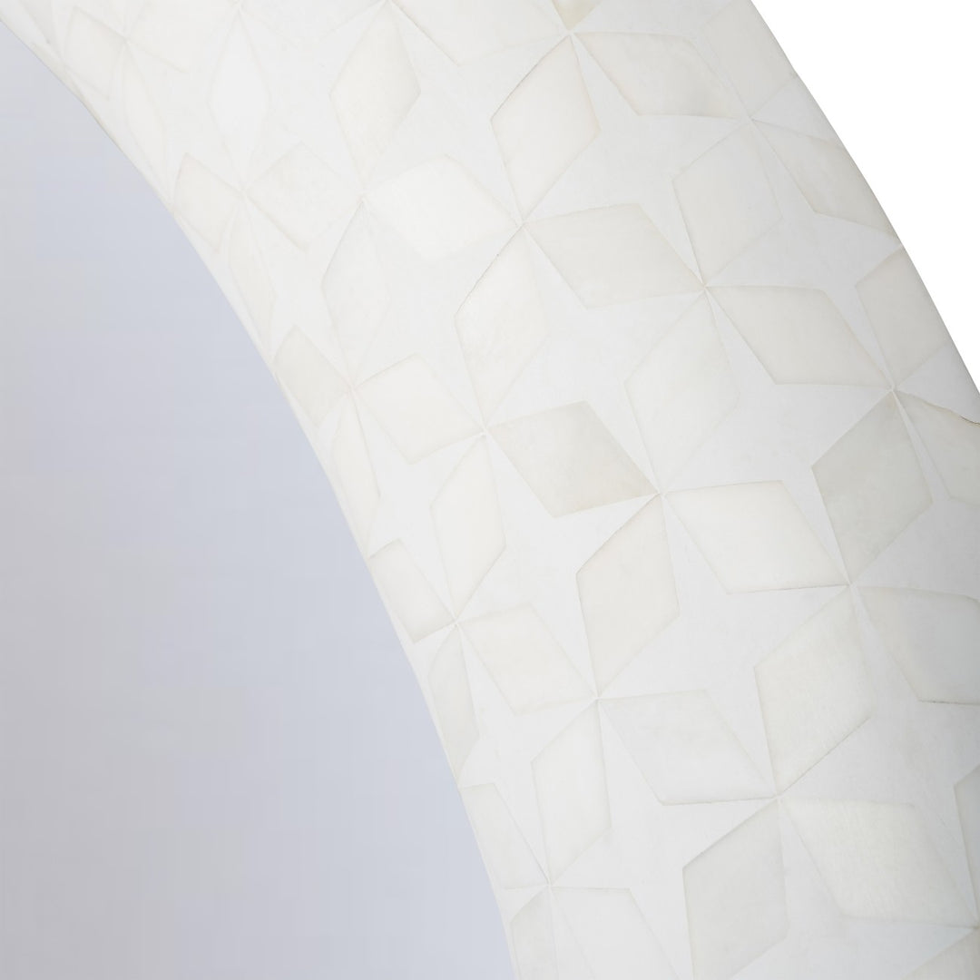 Aspen Bone Inlay Round Mirror - 100cm Libra 6