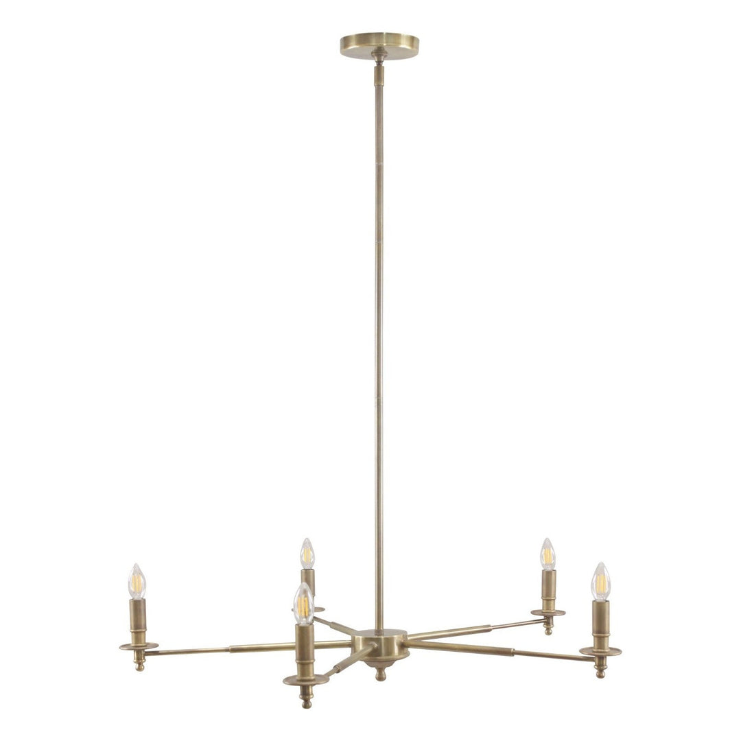 Blythe 5 Light Chandelier - Brass Libra 1