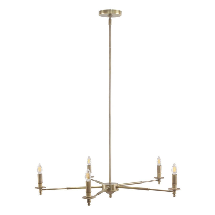 Blythe 5 Light Chandelier - Brass Libra 1