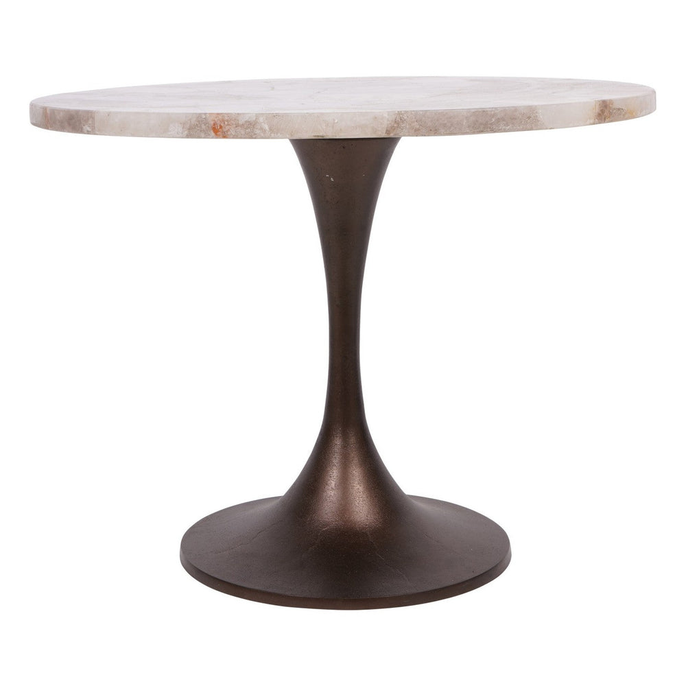 Bosworth Marble Side Table - Smokey Quartz Libra 2
