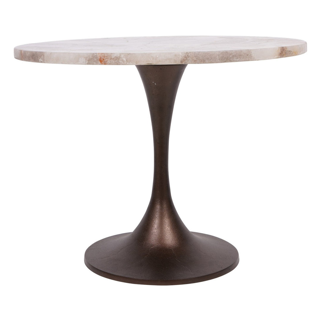 Bosworth Marble Side Table - Smokey Quartz Libra 2