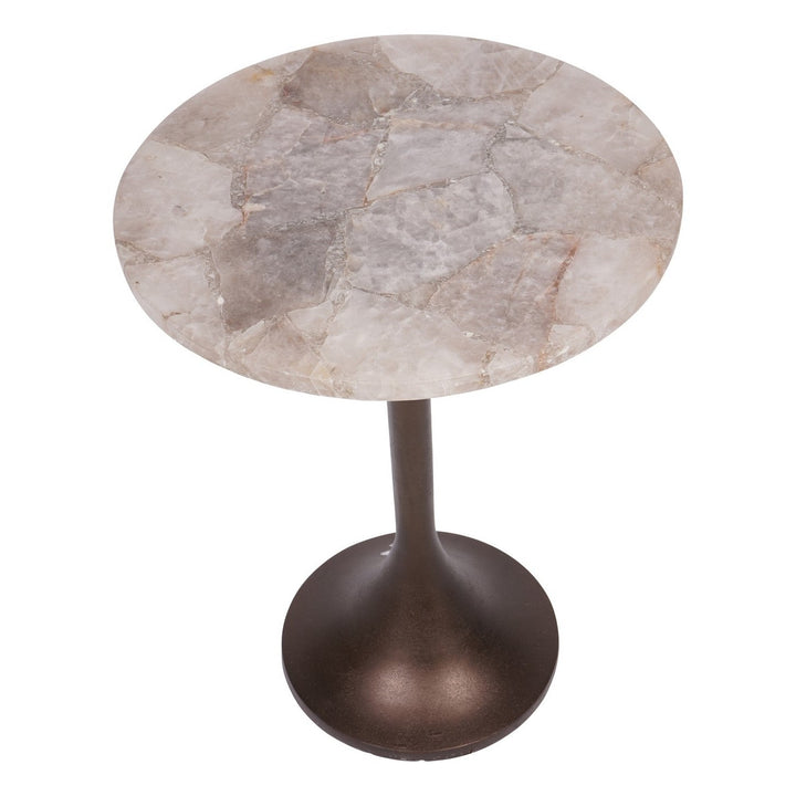 Bosworth Marble Side Table - Smokey Quartz Libra 7