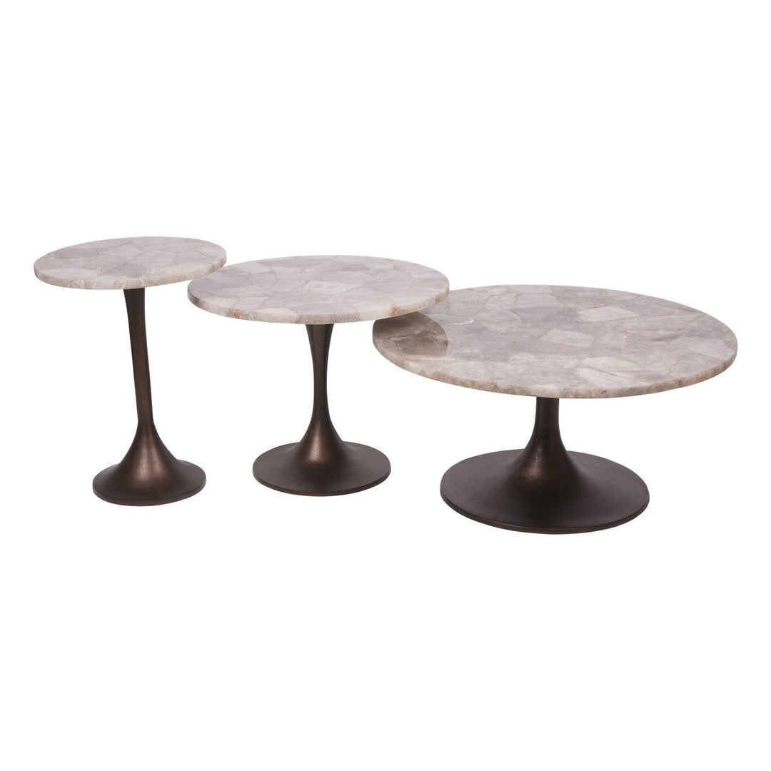 Bosworth Marble Side Table - Smokey Quartz Libra 5