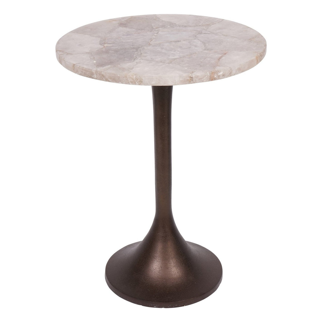 Bosworth Marble Side Table - Smokey Quartz Libra 1
