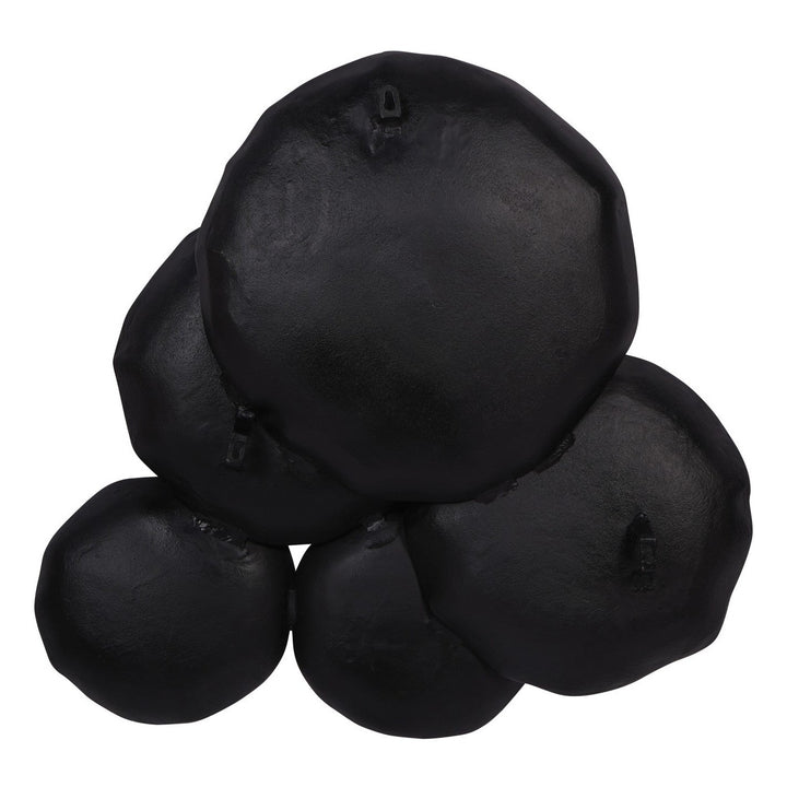 Arlow 5 Disc Wall Art - Black Metal Libra 3