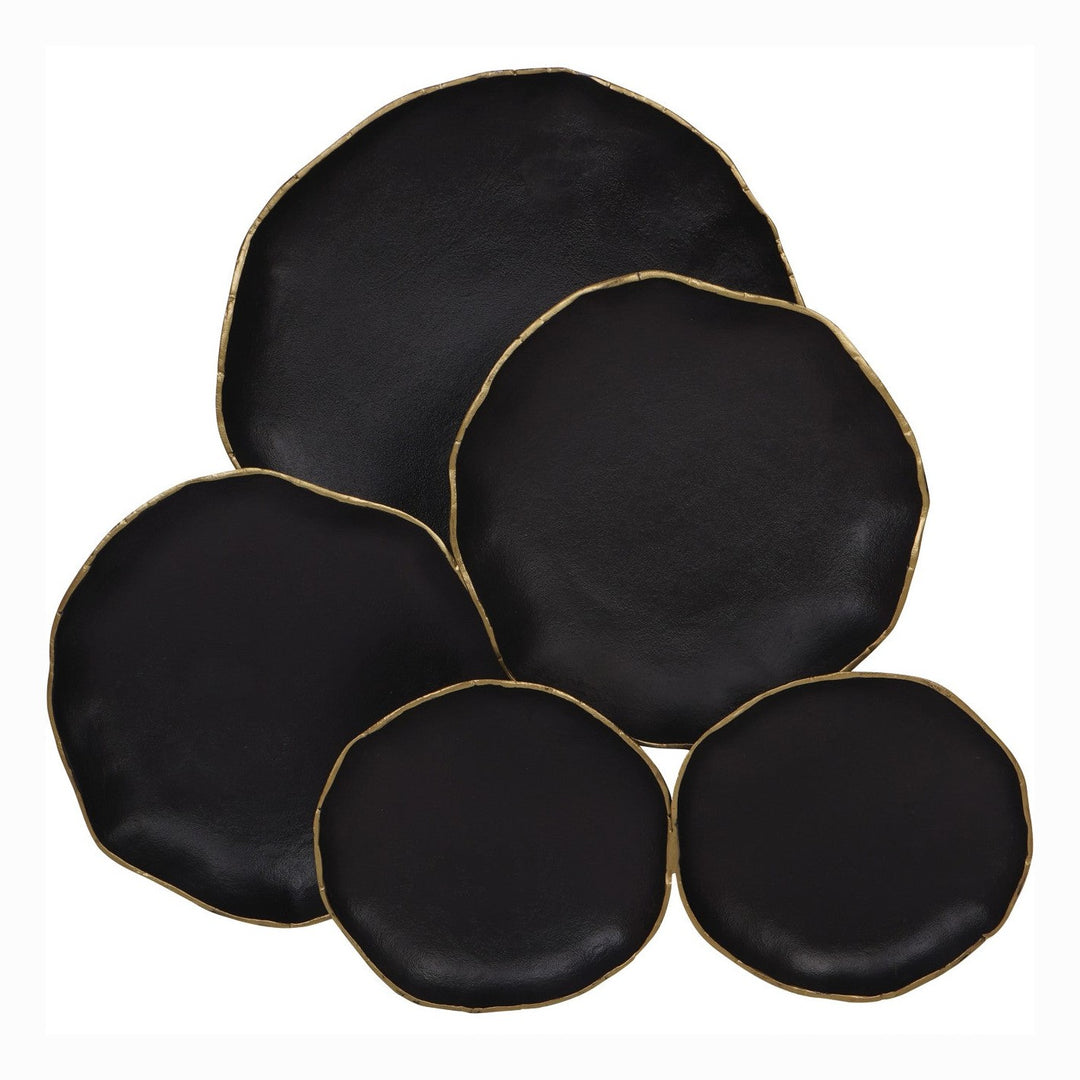 Arlow 5 Disc Wall Art - Black Metal Libra 1