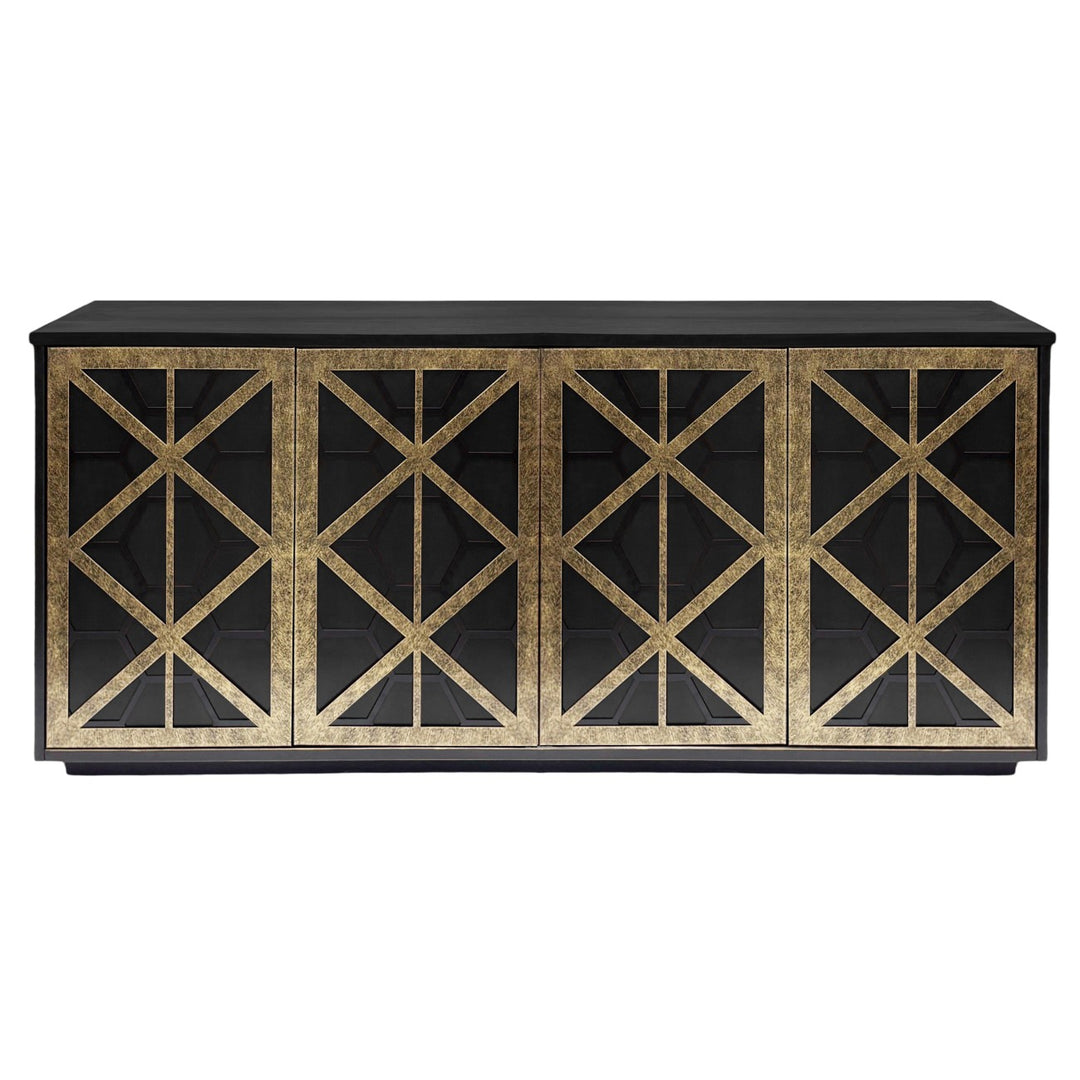 Reeno Fretwork 4 Door Buffet Sideboard