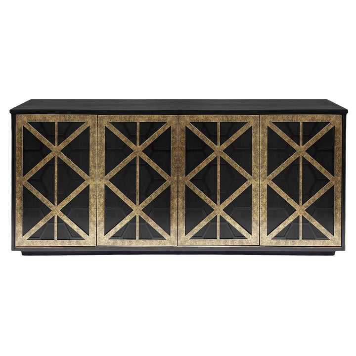 Reeno Fretwork 4 Door Buffet Sideboard