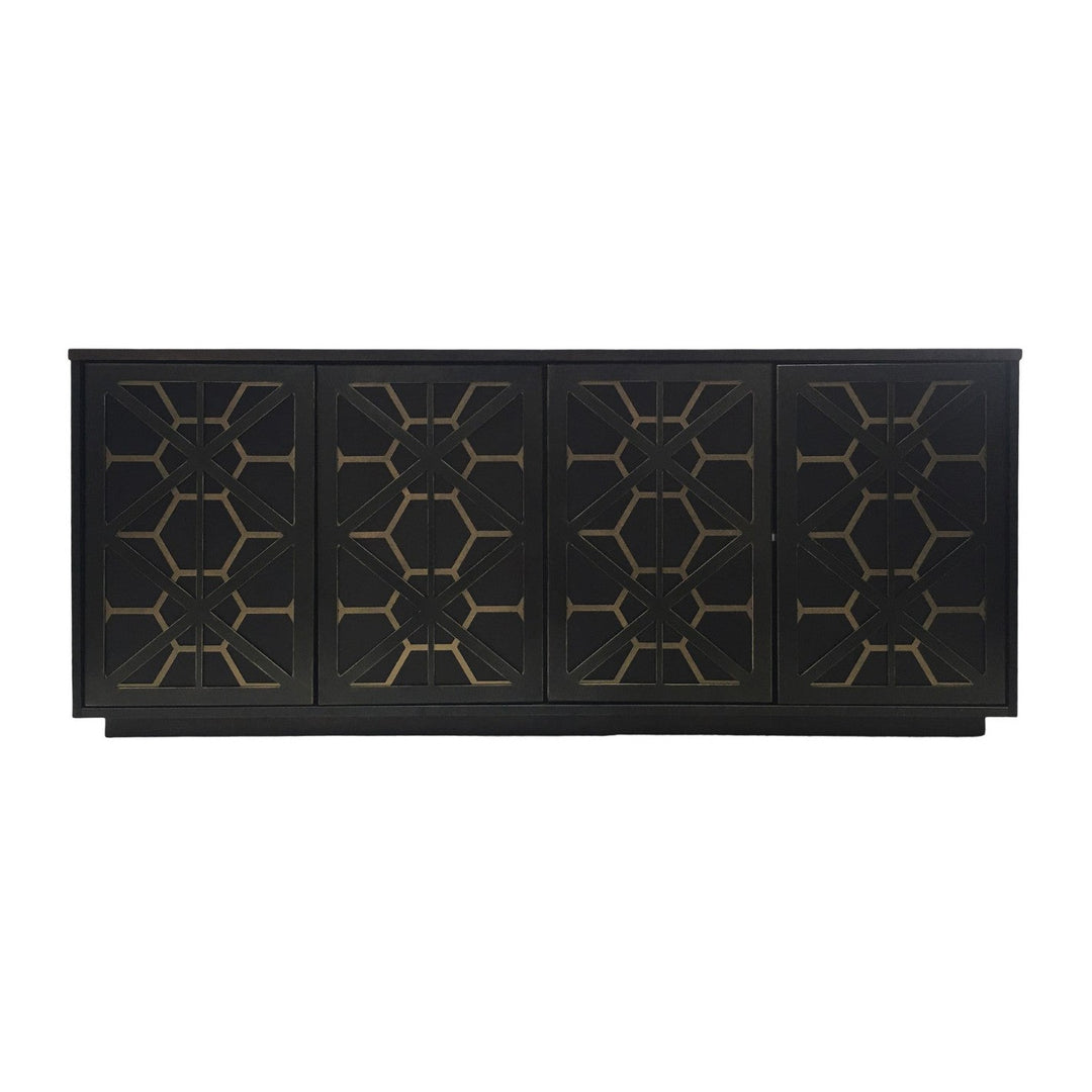 Reeno Fretwork 4 Door Buffet Sideboard Libra 1