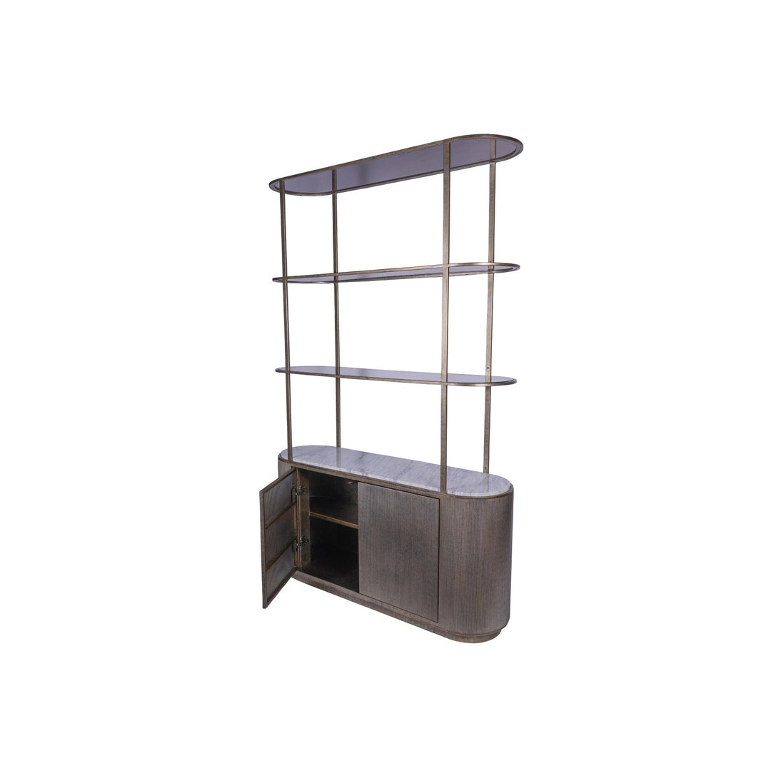 Belvedere Shelving Unit with Storage - Aged Gold Libra 4