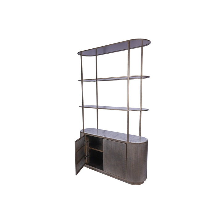 Belvedere Shelving Unit with Storage - Aged Gold Libra 4