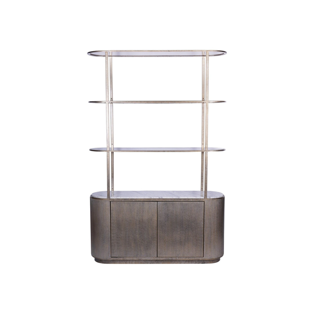 Belvedere Shelving Unit with Storage - Aged Gold Libra 1