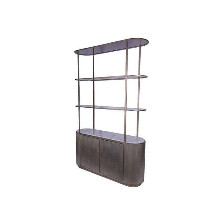 Belvedere Shelving Unit with Storage - Aged Gold Libra 3