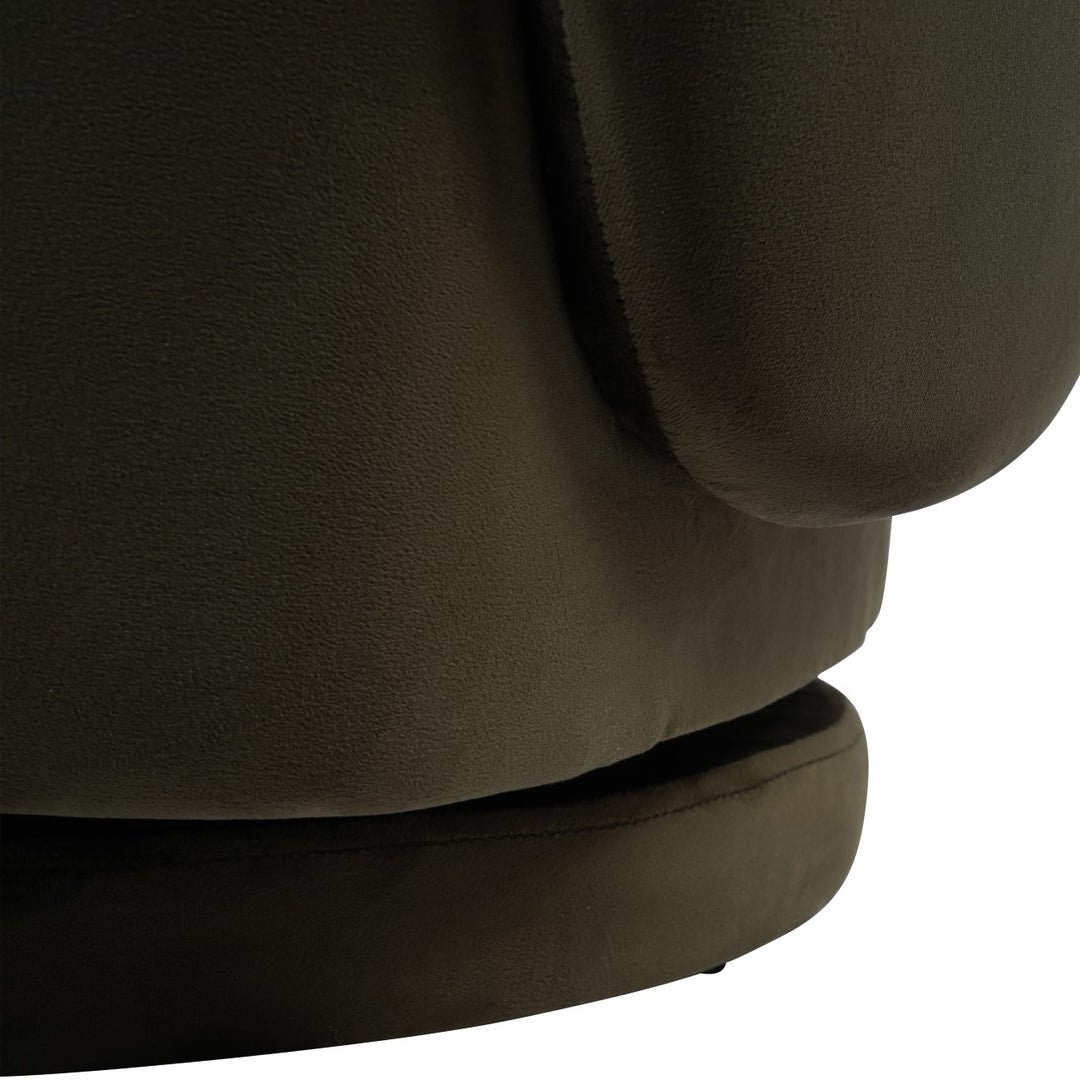 Bingham Upholstered Swivel Chair - Velvet Green Libra 6