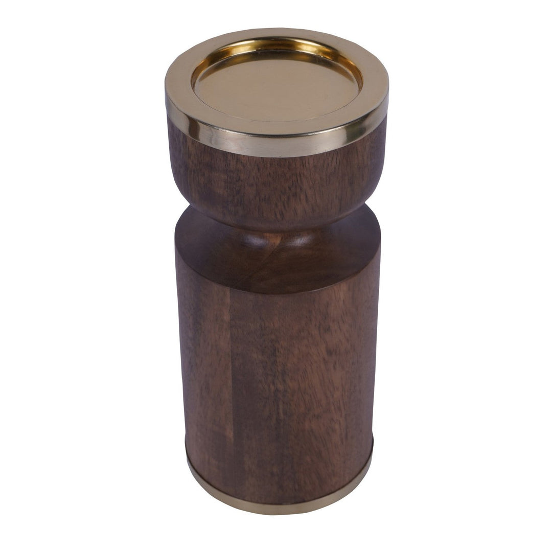 Amalfi Wooden Pillar Candle Holder Libra 5