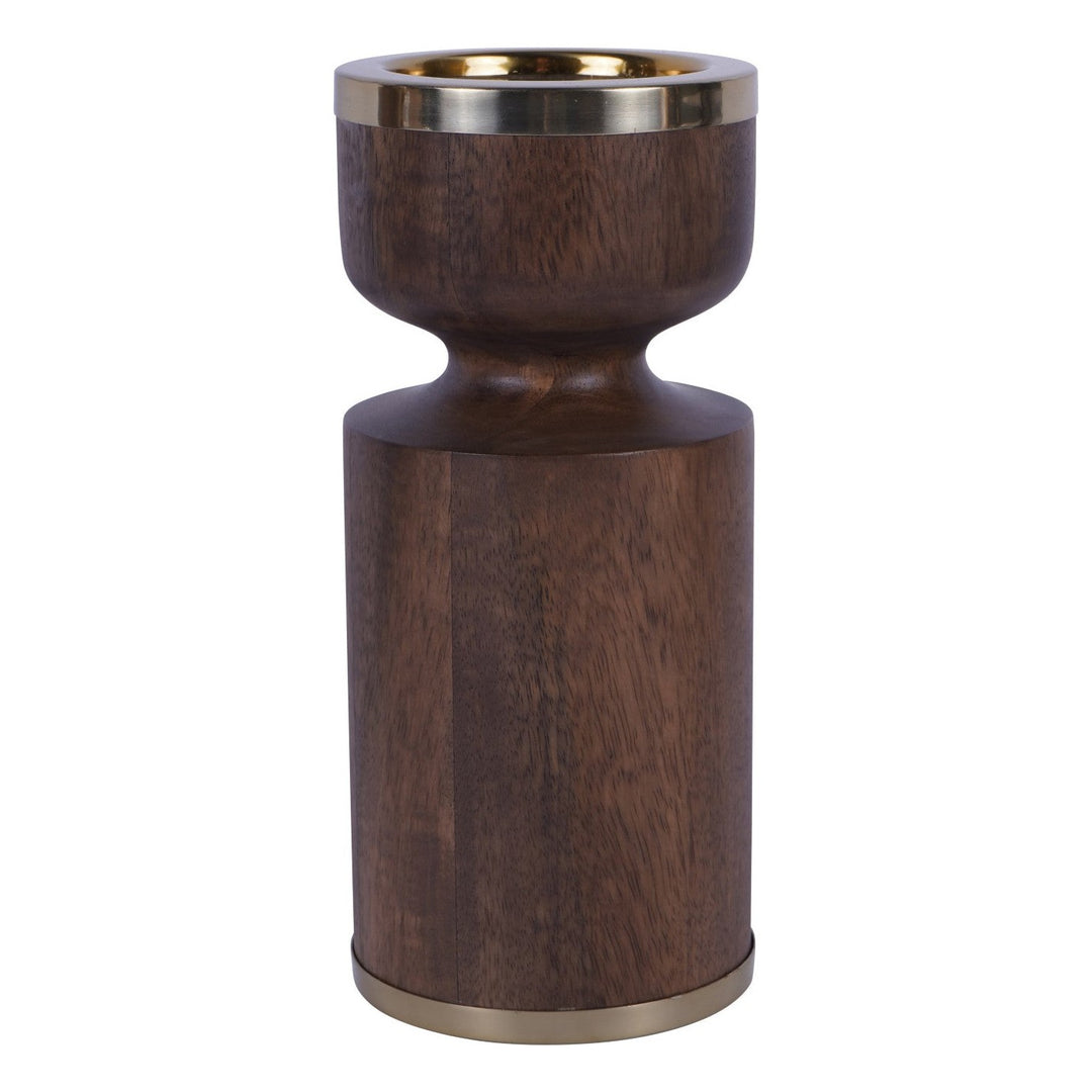 Amalfi Wooden Pillar Candle Holder Libra 4