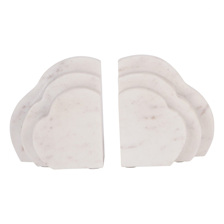 Genoa Cloud Bookends - White Marble Libra 1