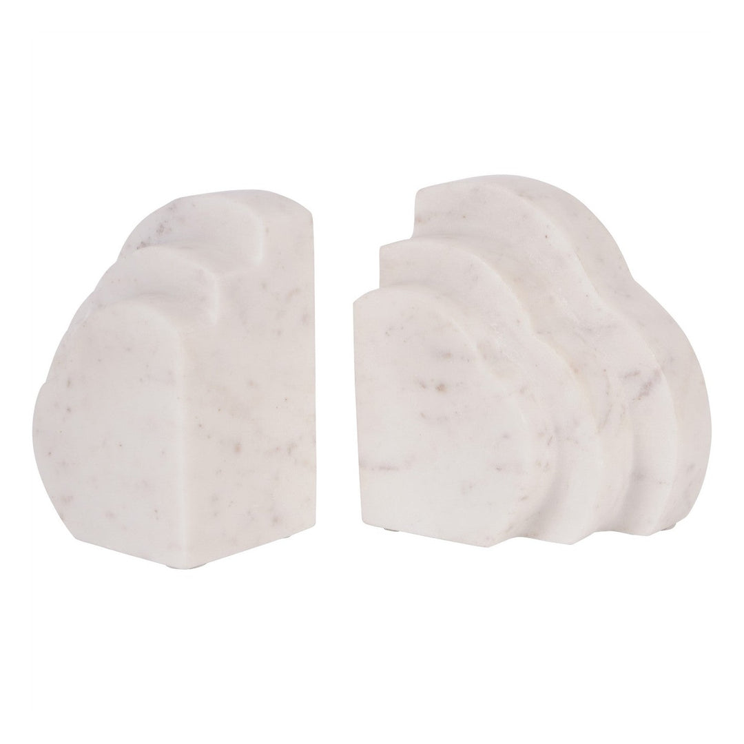 Genoa Cloud Bookends - White Marble Libra 4