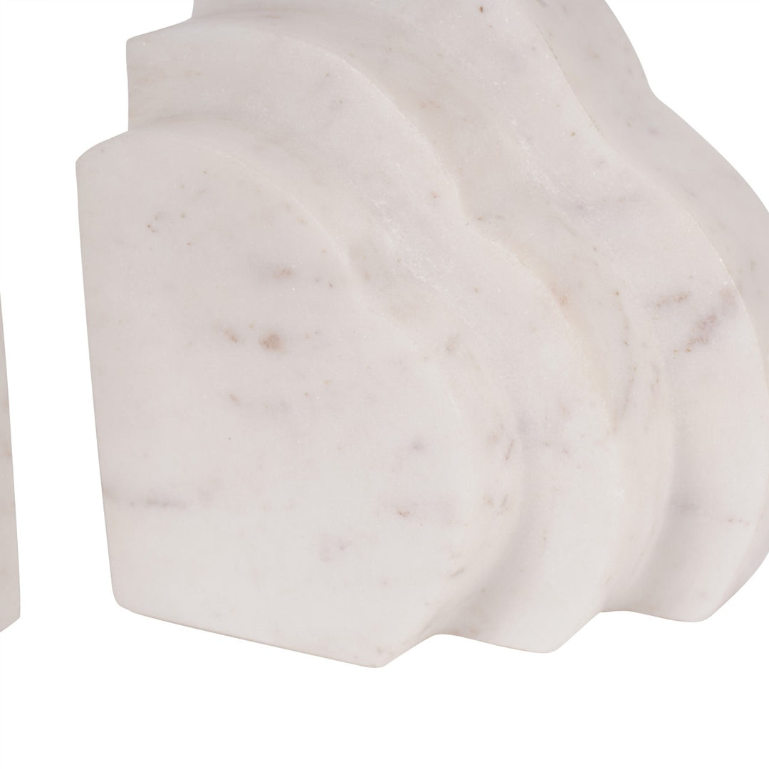 Genoa Cloud Bookends - White Marble Libra 6
