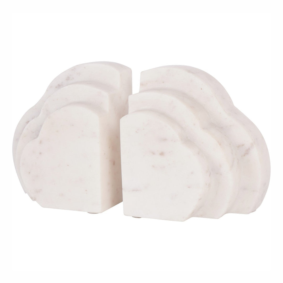 Genoa Cloud Bookends - White Marble Libra 3