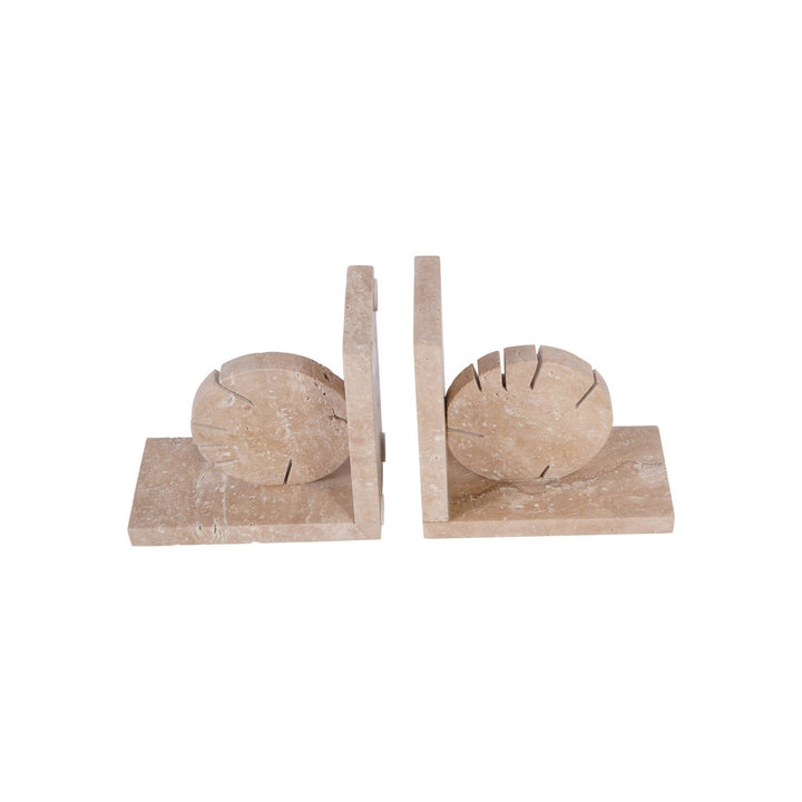 Catania Travertine Marble Bookends Libra 1