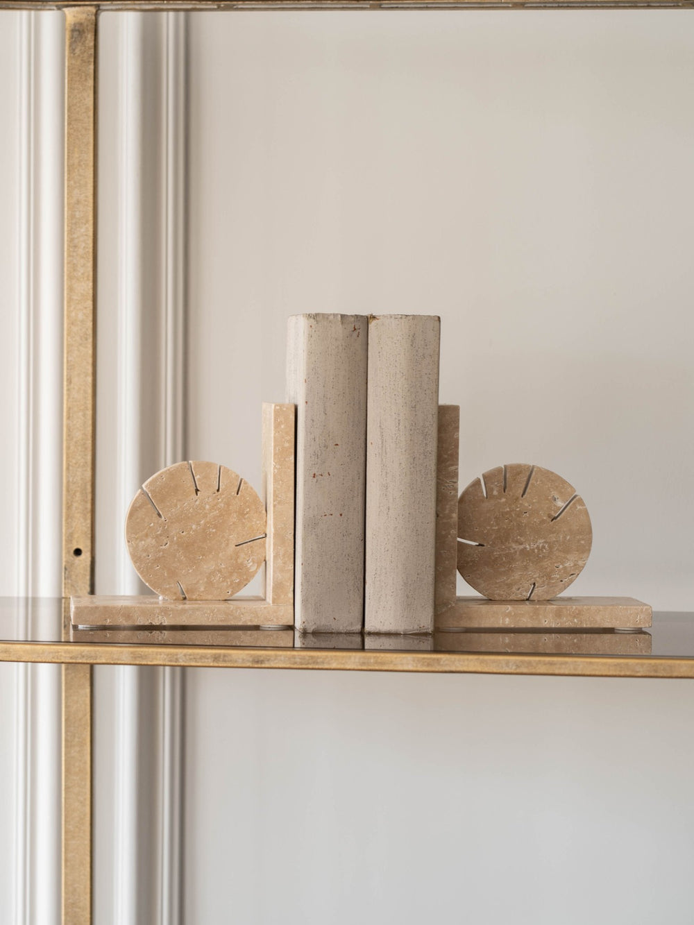 Catania Travertine Marble Bookends Libra 2