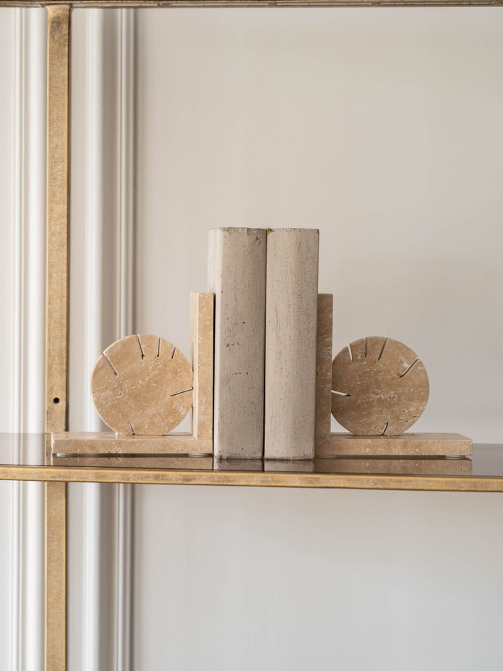 Catania Travertine Marble Bookends Libra 2