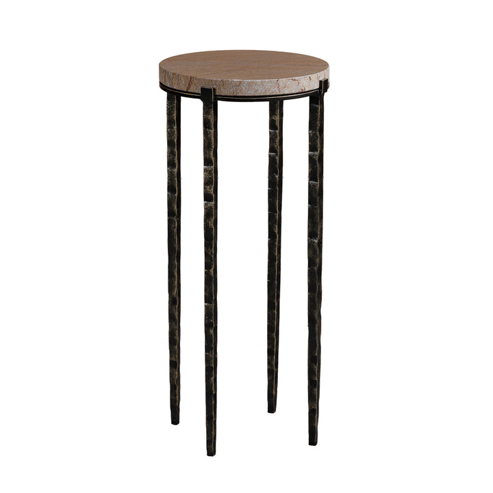 Leo Marble Accent Table - Forest Brown