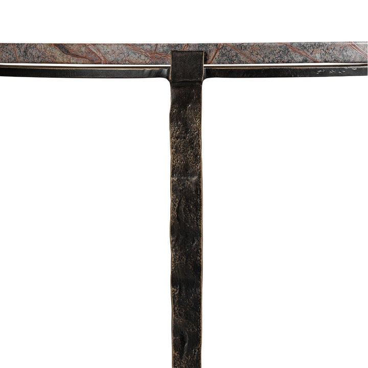 Leo Marble Coffee Table - Forest Brown