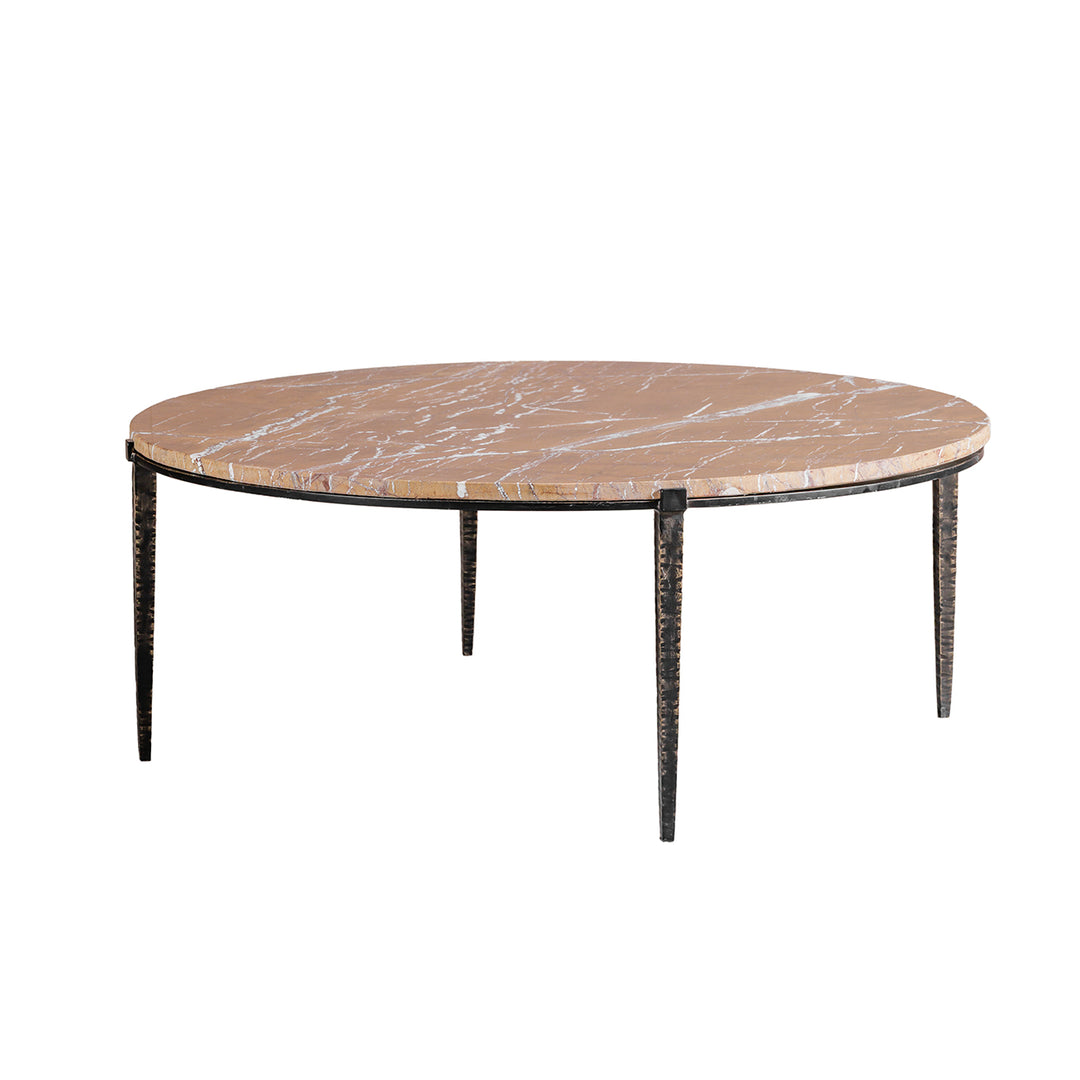 Leo Marble Coffee Table - Forest Brown