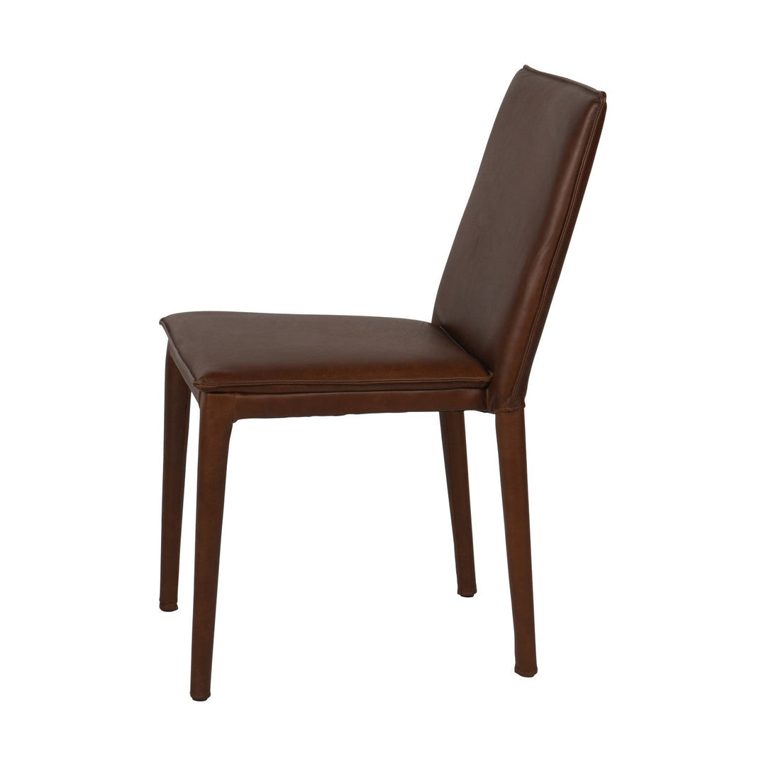 Barnes Leather Dining Chair - Brown Libra 2