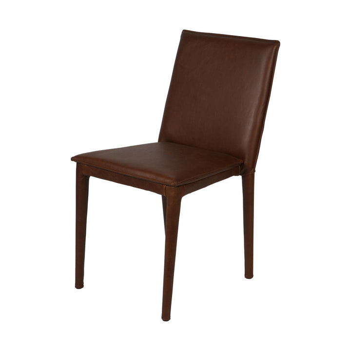 Barnes Leather Dining Chair - Brown Libra 1